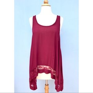 Free People Lace Bottom Sleeveless top